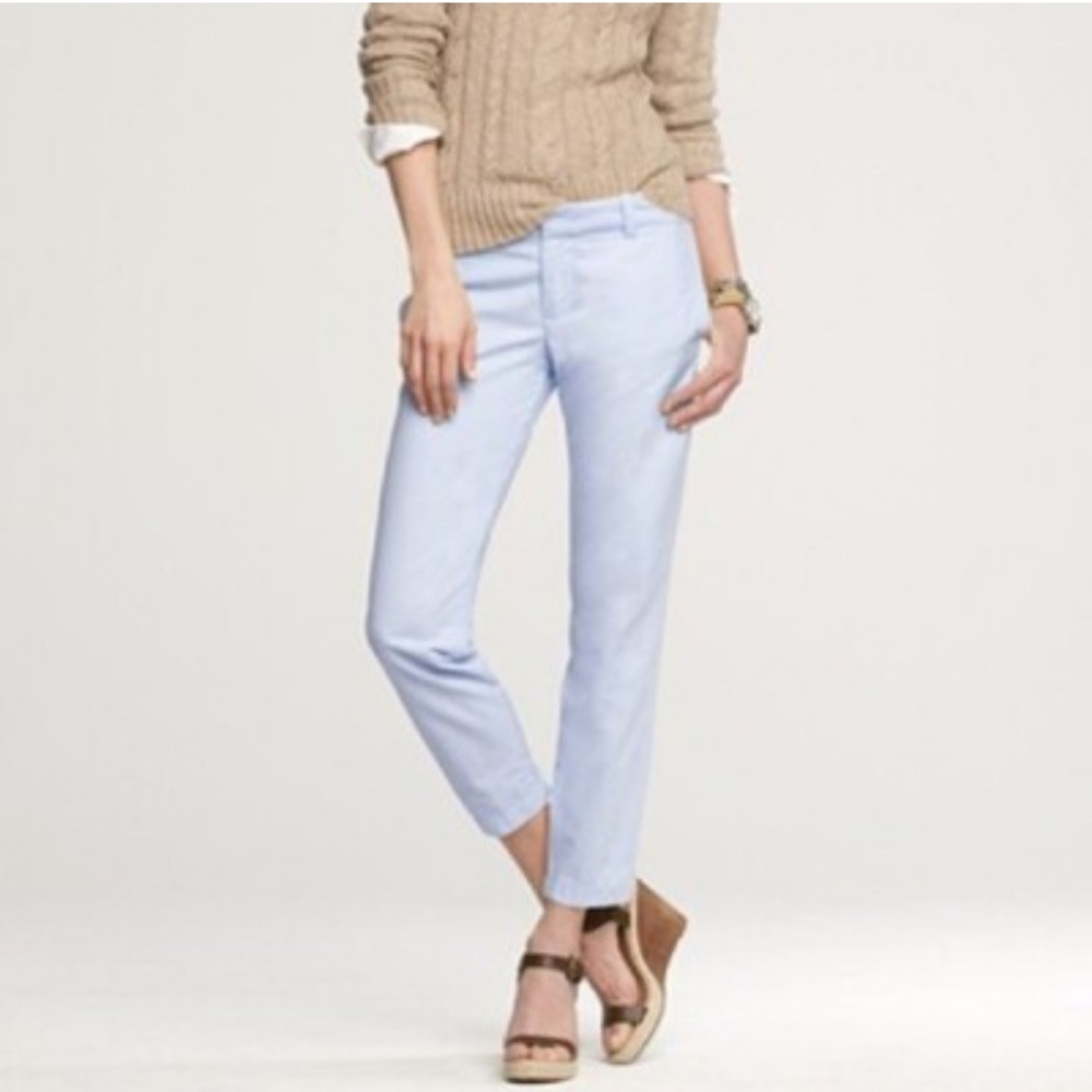 J. Crew Pale Blue Cropped Ankle Pants